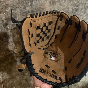 Wilson A300 Baseball Glove in Tan and Black